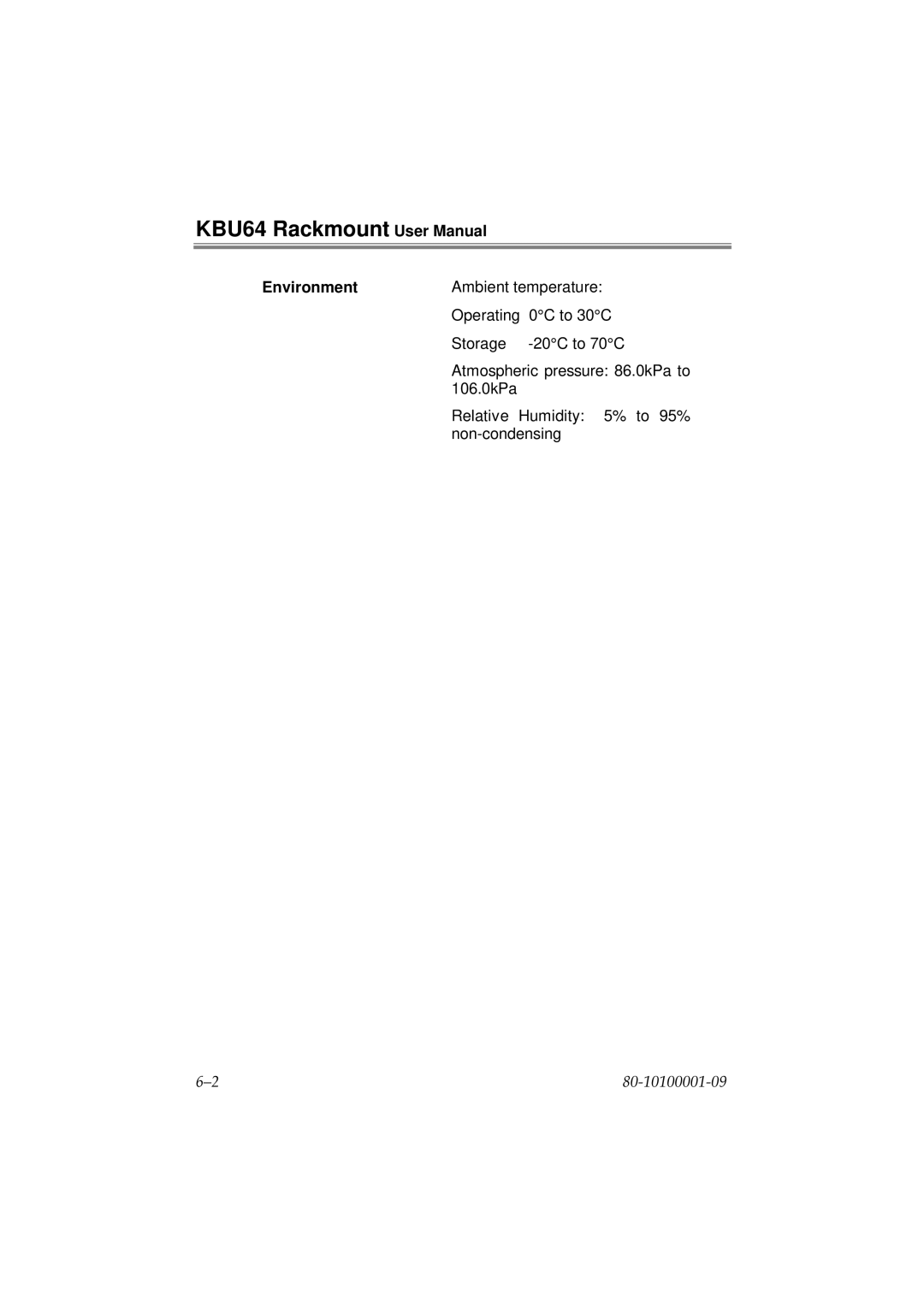 Cabletron Systems KBU64 Rackmount user manual Environment 