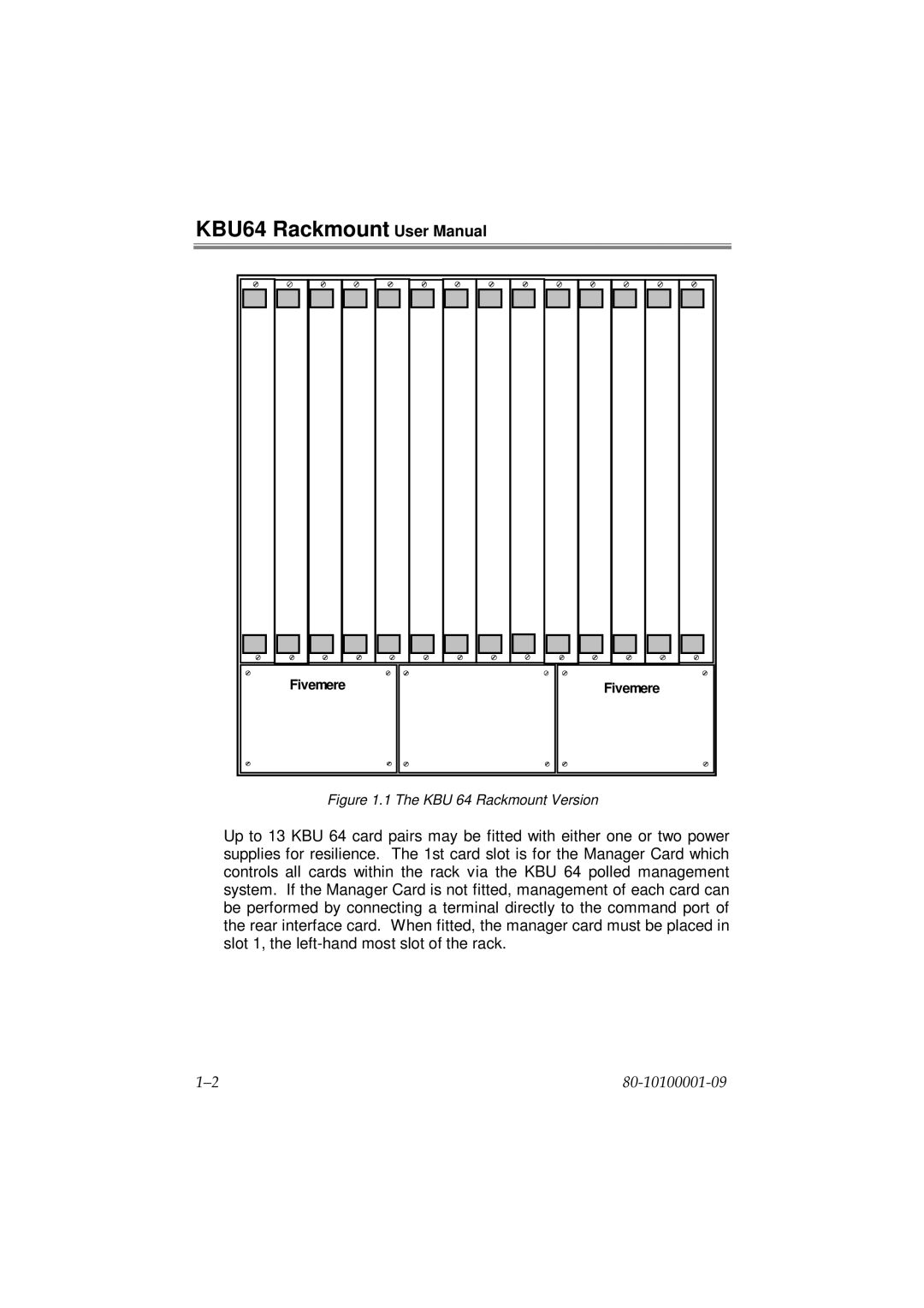 Cabletron Systems KBU64 Rackmount user manual Fivemere 