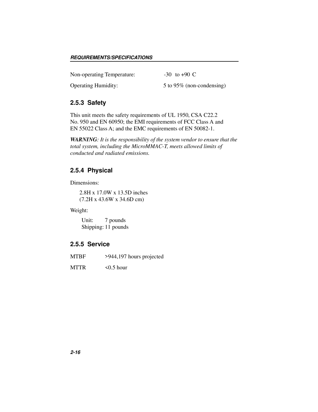 Cabletron Systems 42T, MICROMMAC-22T manual Safety, Physical, Service 