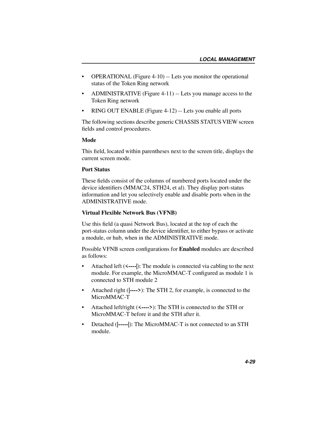 Cabletron Systems 42T, MICROMMAC-22T manual Mode 