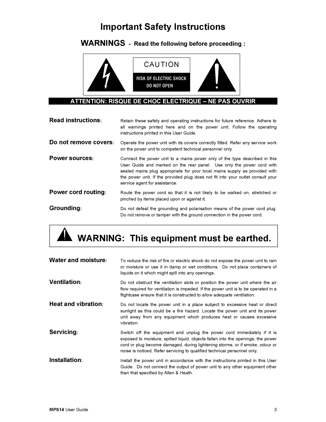 Cabletron Systems MPS14 manual Important Safety Instructions 