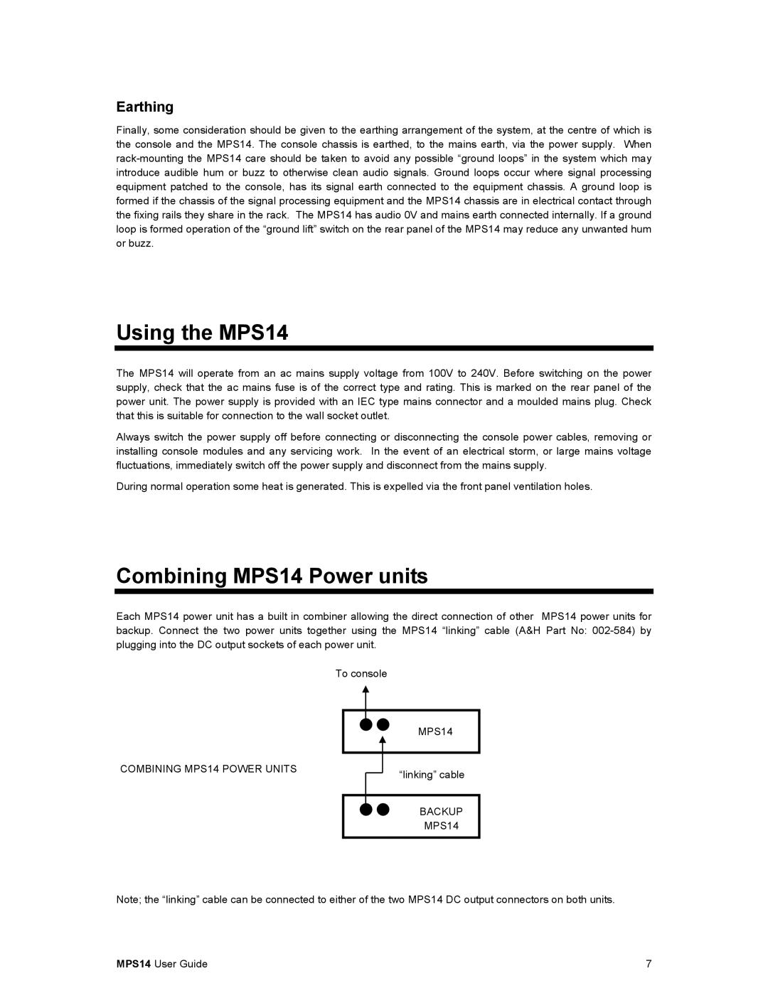 Cabletron Systems manual Using the MPS14, Combining MPS14 Power units, Earthing 