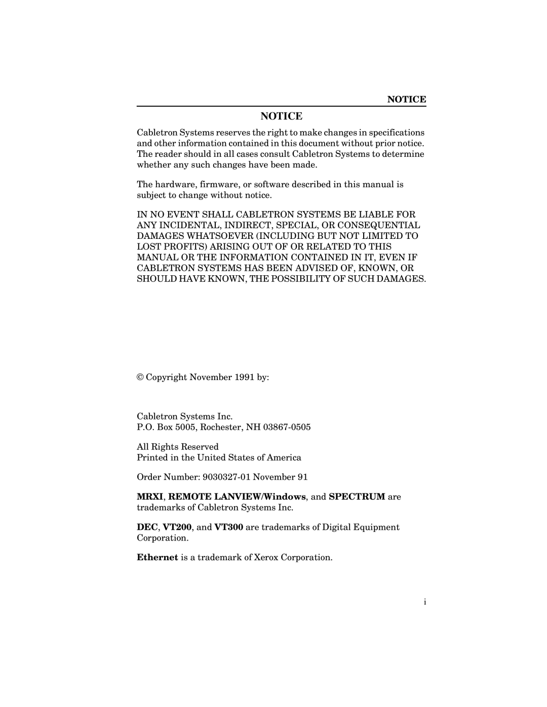 Cabletron Systems MRXI 10BASE-T manual 