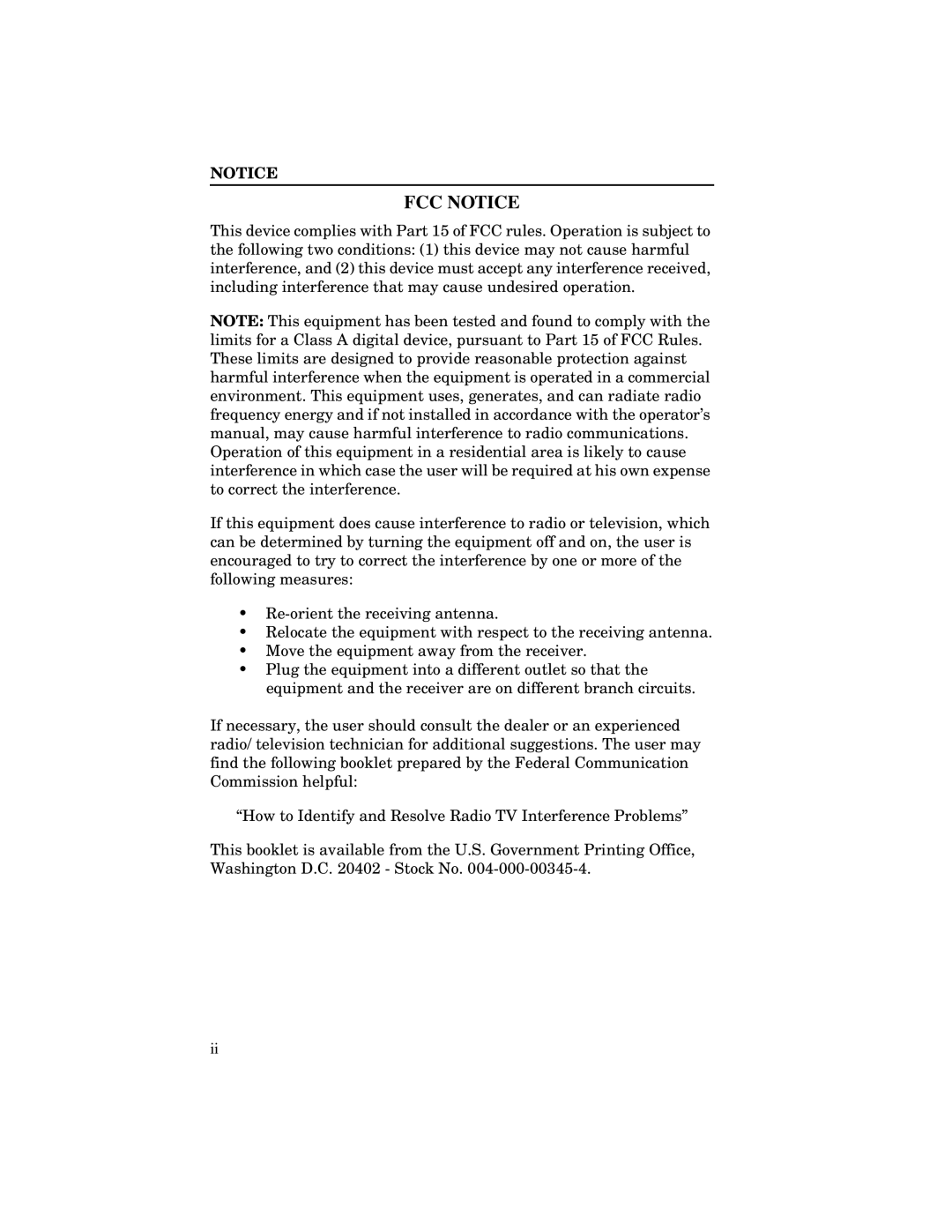 Cabletron Systems MRXI 10BASE-T manual FCC Notice 