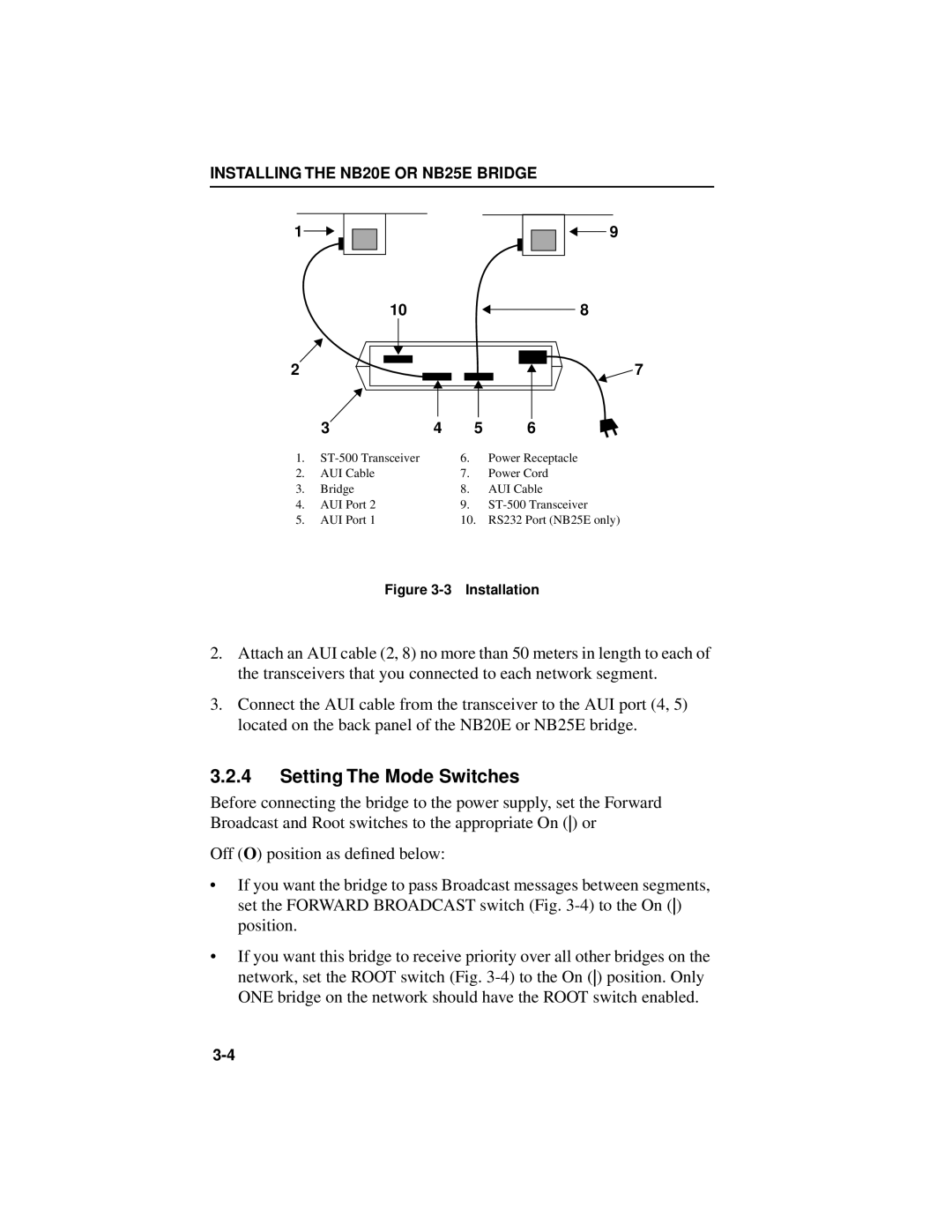 Cabletron Systems NB20E, NB25 E user manual Setting The Mode Switches 