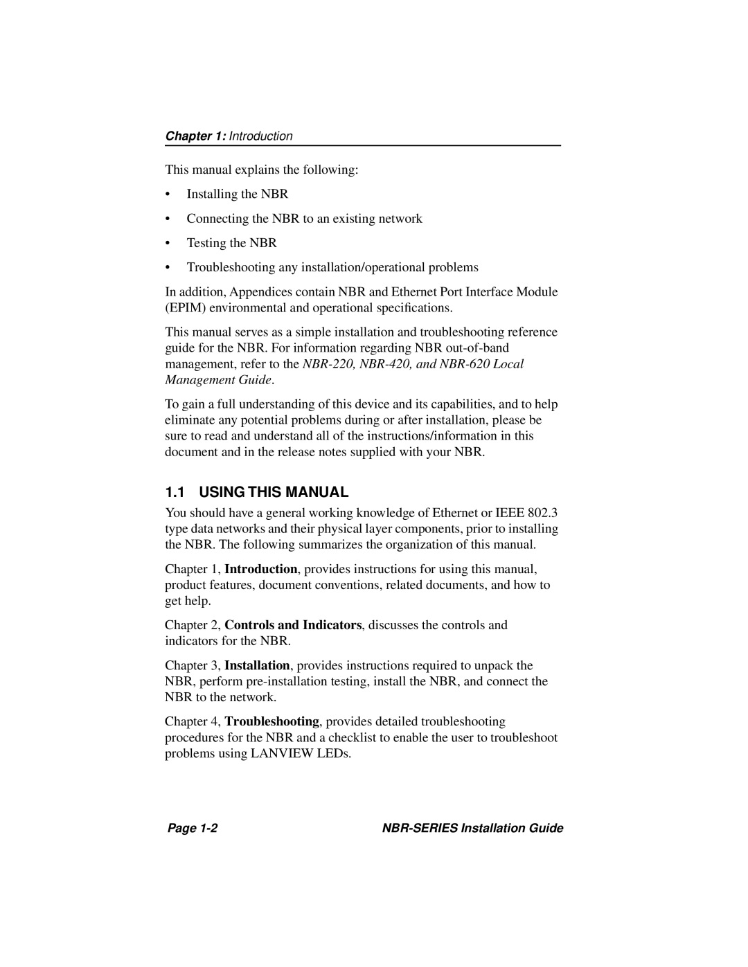 Cabletron Systems NBR-220, NBR-420, NBR-620 manual Using this Manual 