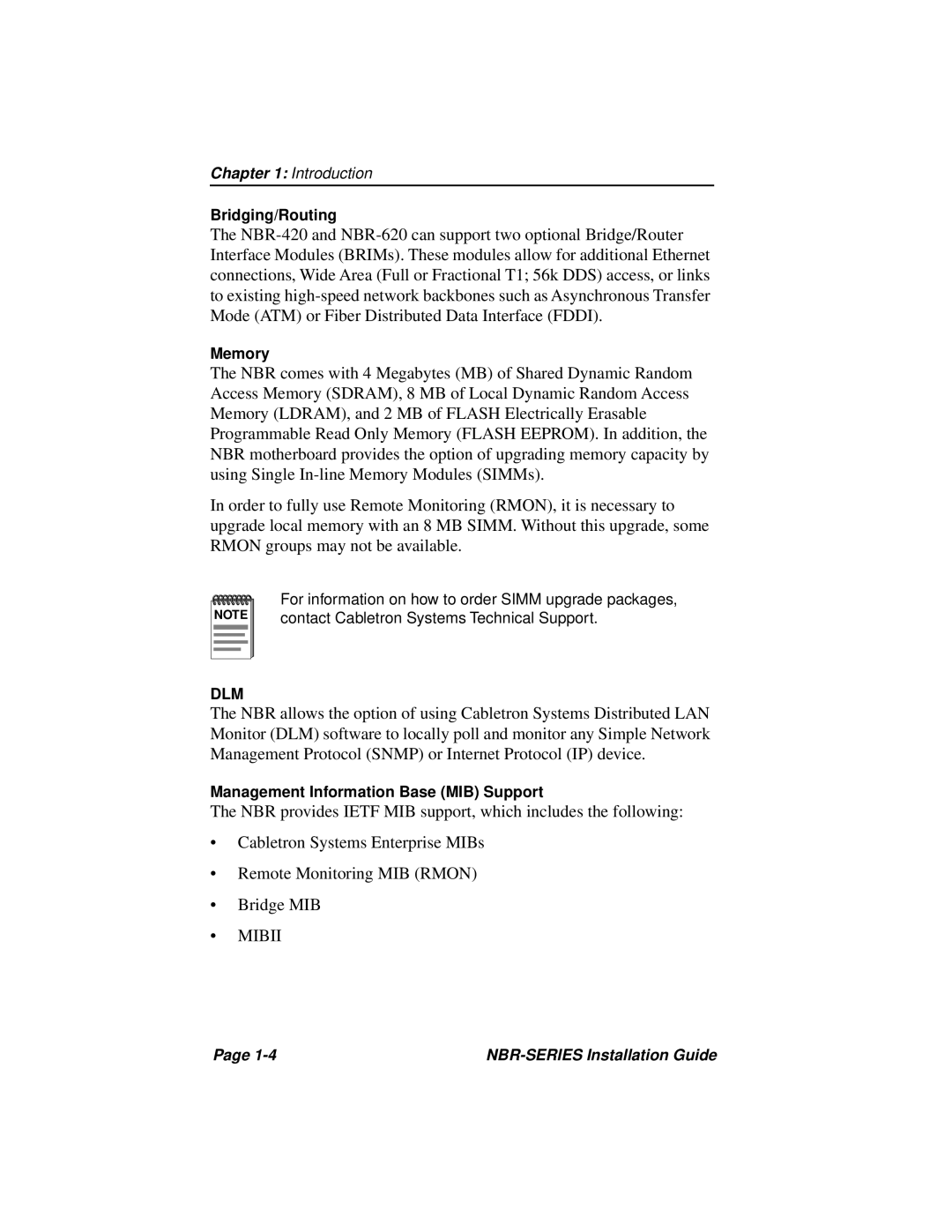 Cabletron Systems NBR-420, NBR-220, NBR-620 manual Mibii 