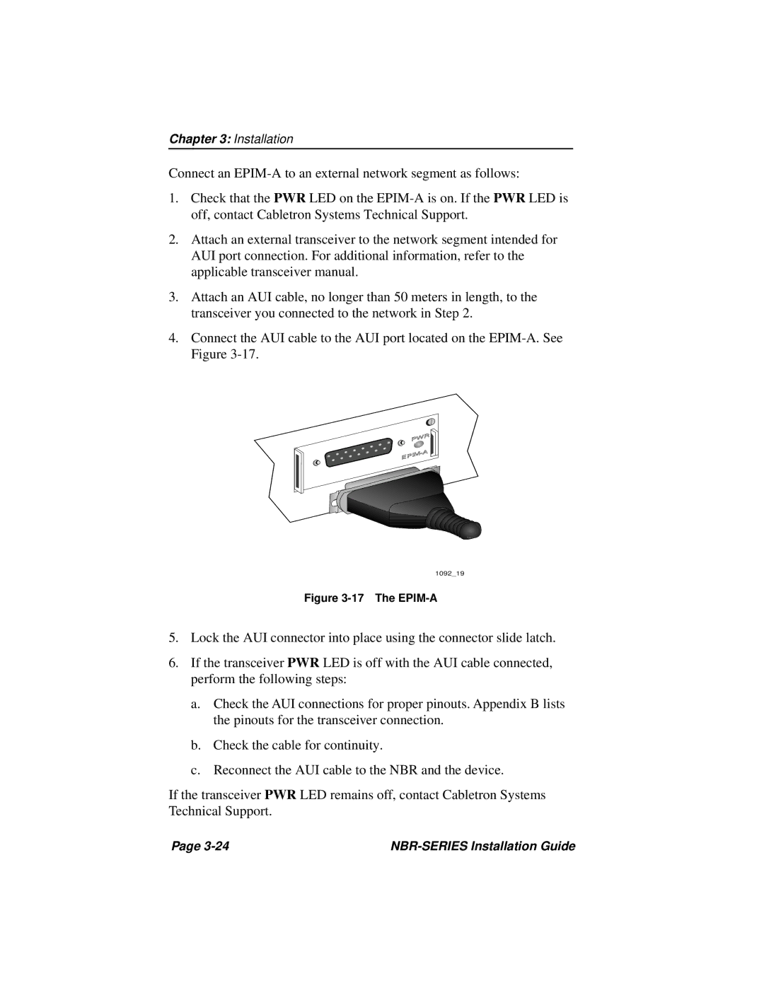 Cabletron Systems NBR-620, NBR-420, NBR-220 manual The EPIM-A 