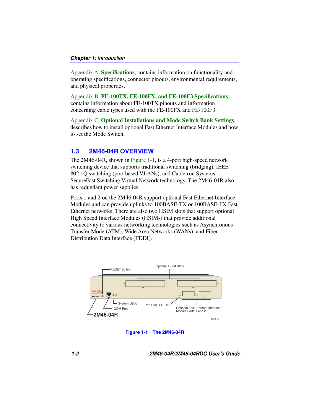 Cabletron Systems pmn manual 1.3 2M46-04R OVERVIEW 