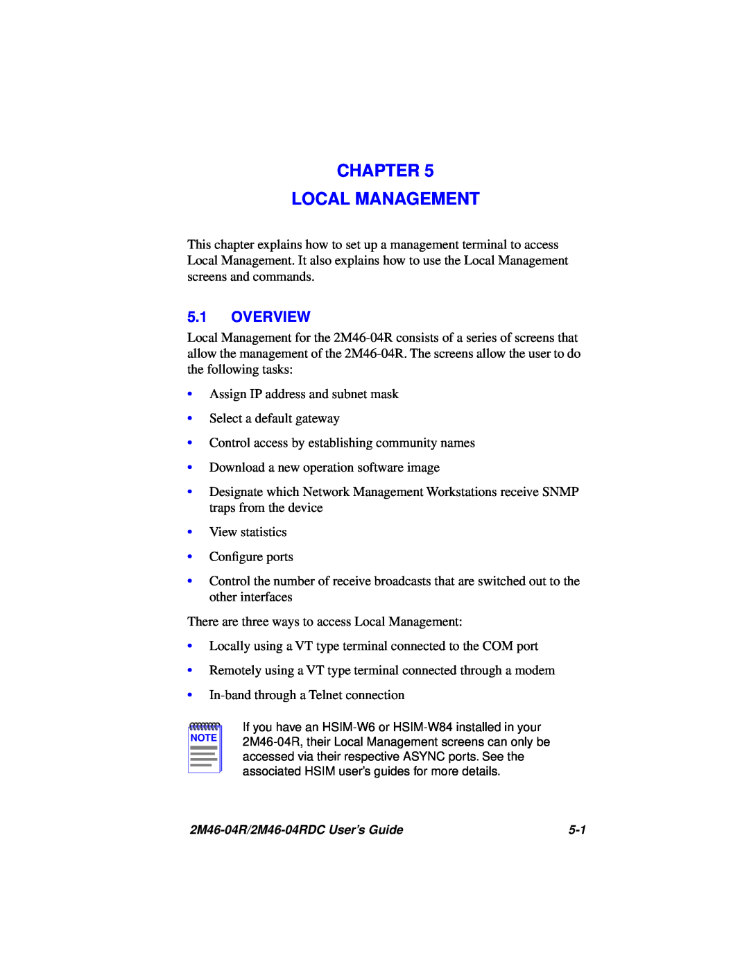 Cabletron Systems pmn manual Chapter Local Management, Overview 