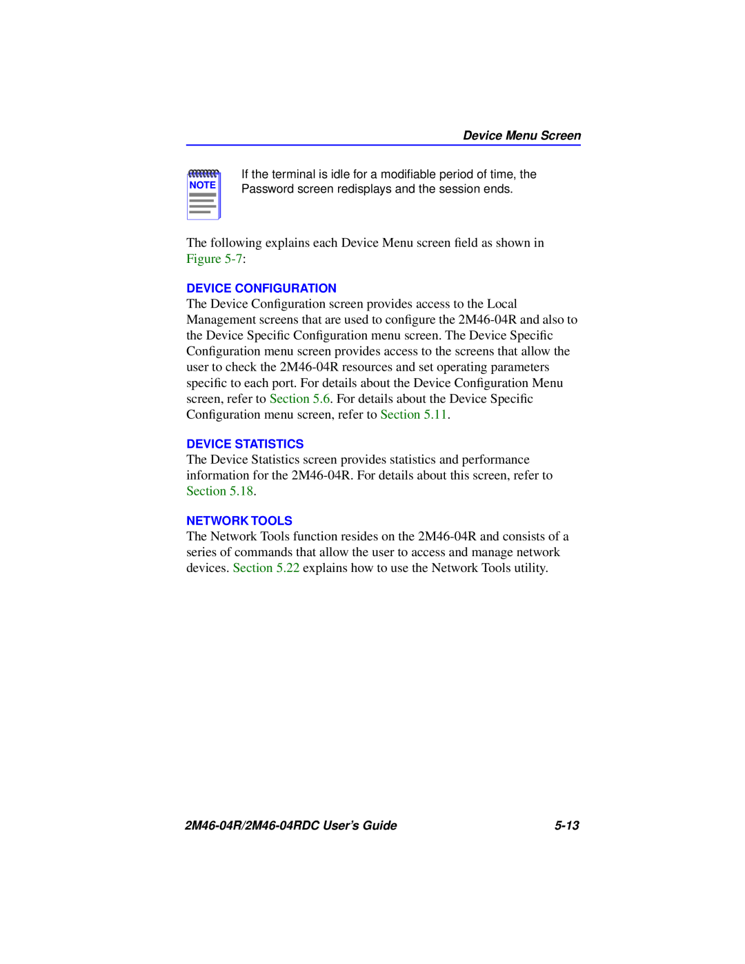 Cabletron Systems pmn manual Device Configuration, Device Statistics, Network Tools 