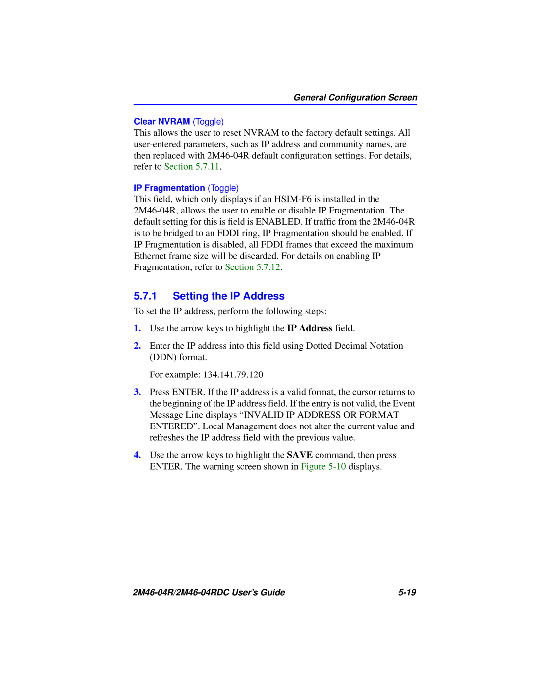 Cabletron Systems pmn manual Setting the IP Address 