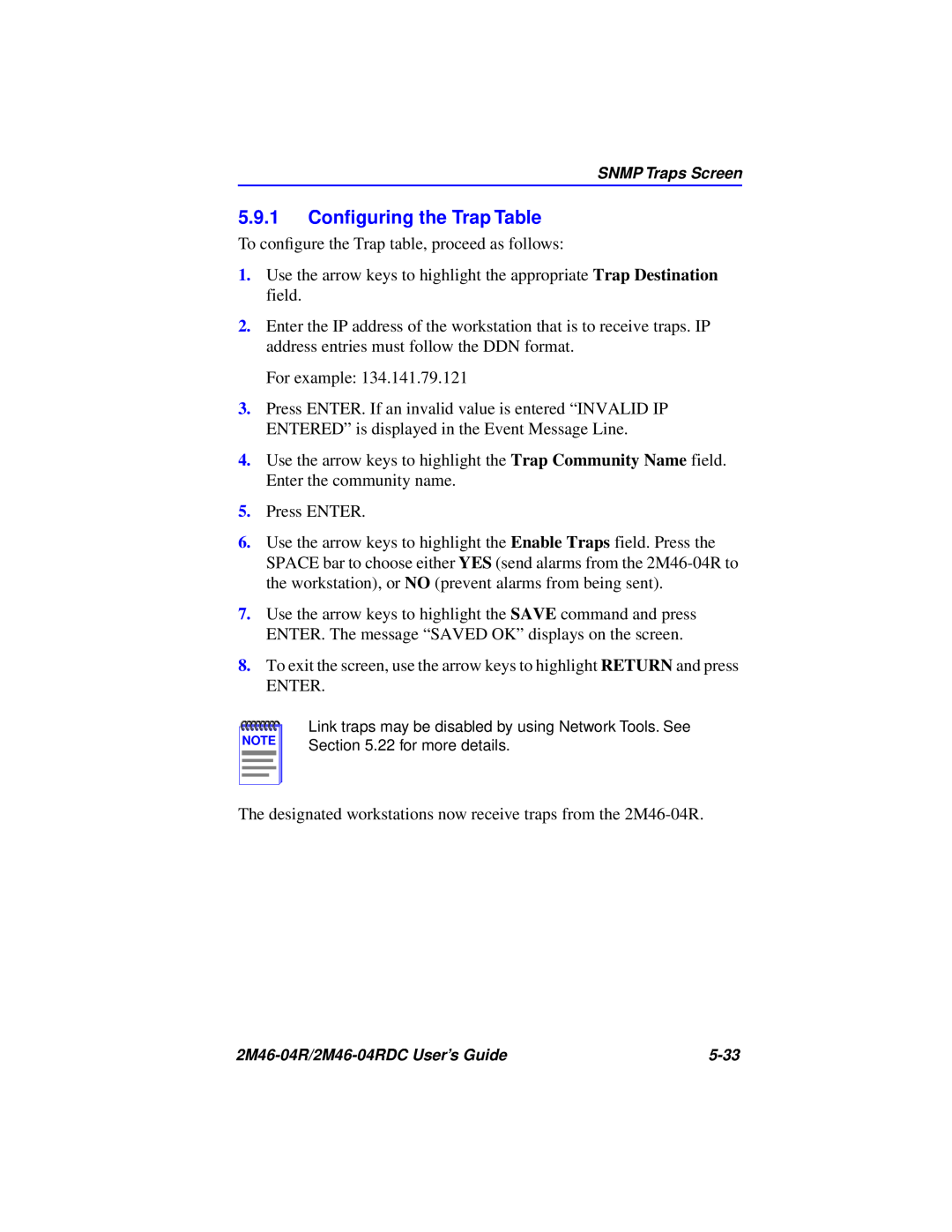 Cabletron Systems pmn manual 5.9.1 Conﬁguring the Trap Table 