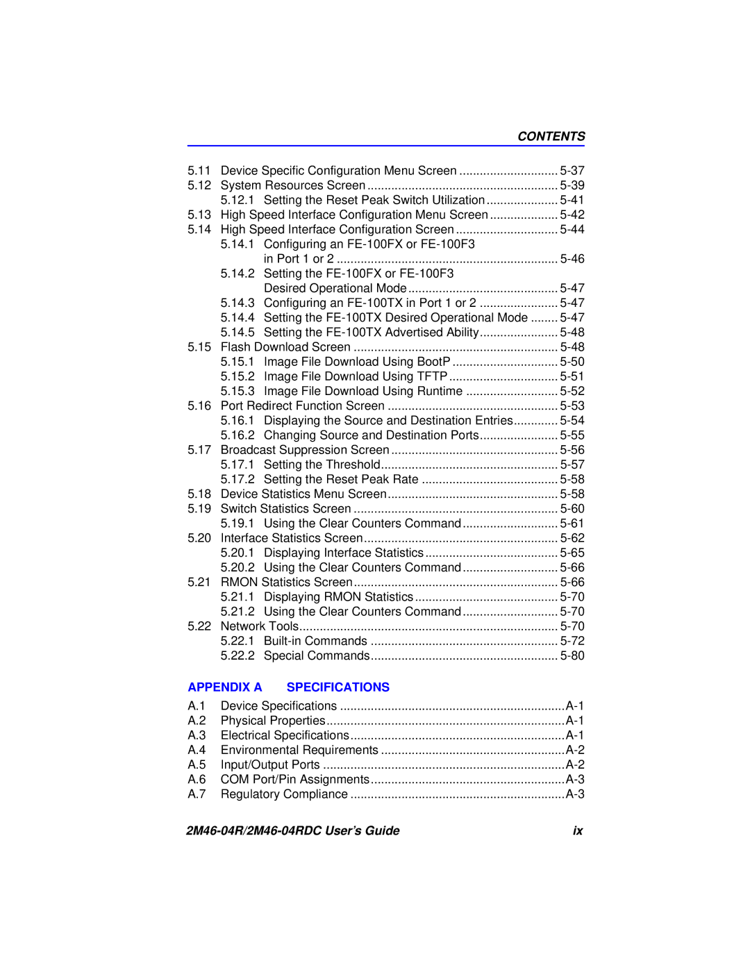 Cabletron Systems pmn manual Appendix a Specifications 