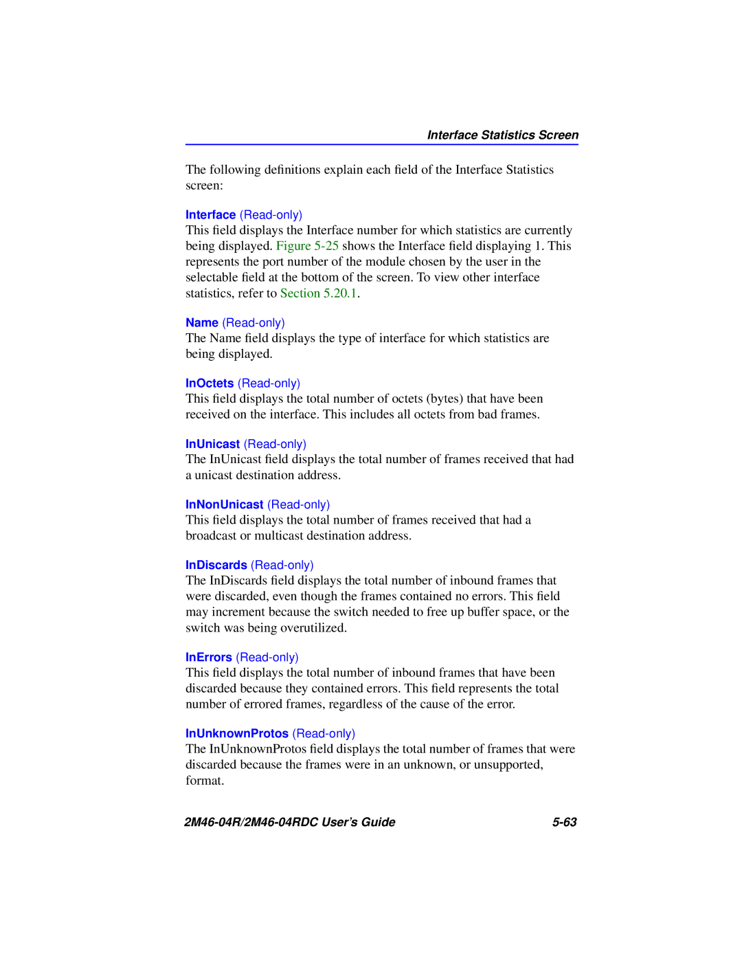 Cabletron Systems pmn manual Interface Statistics Screen 