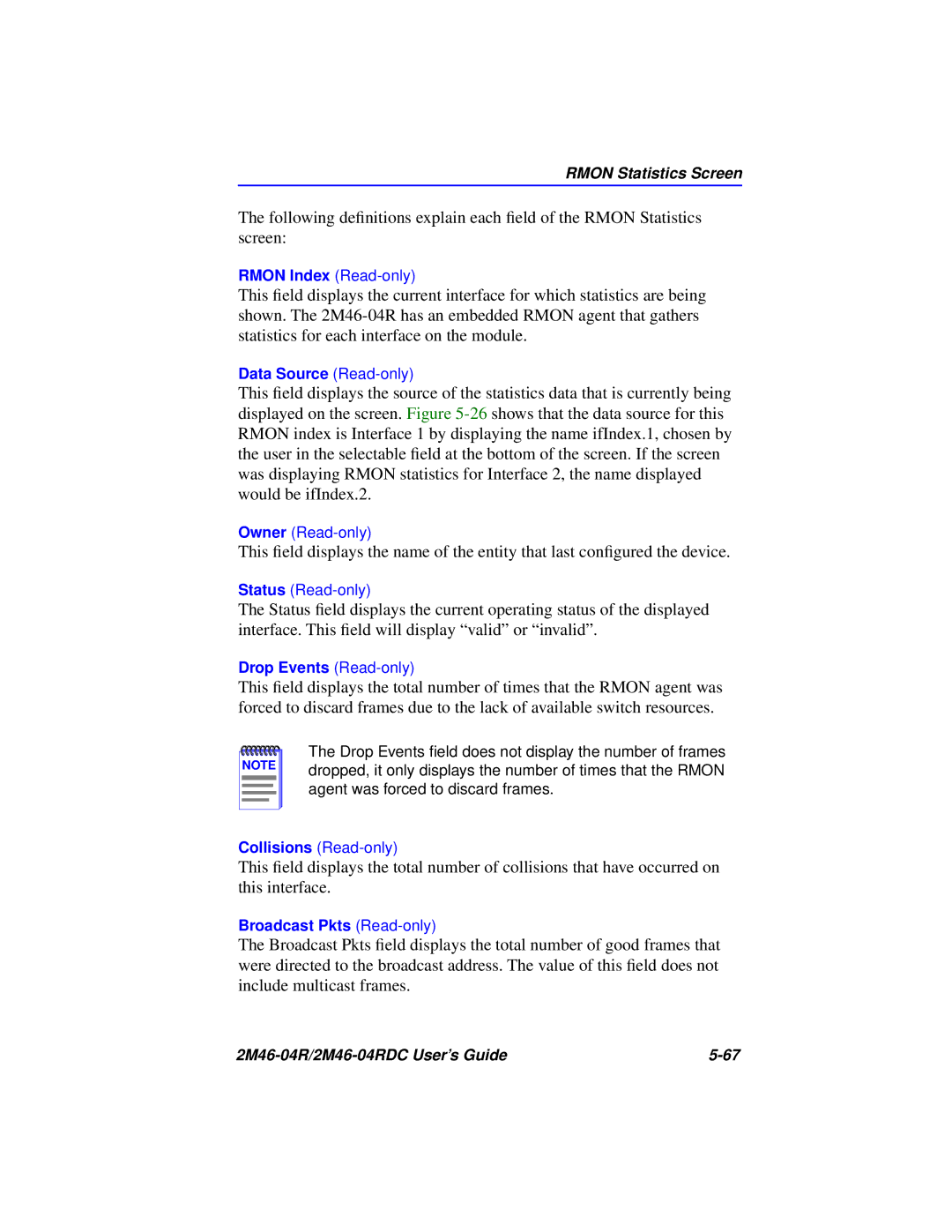 Cabletron Systems pmn manual Rmon Statistics Screen 