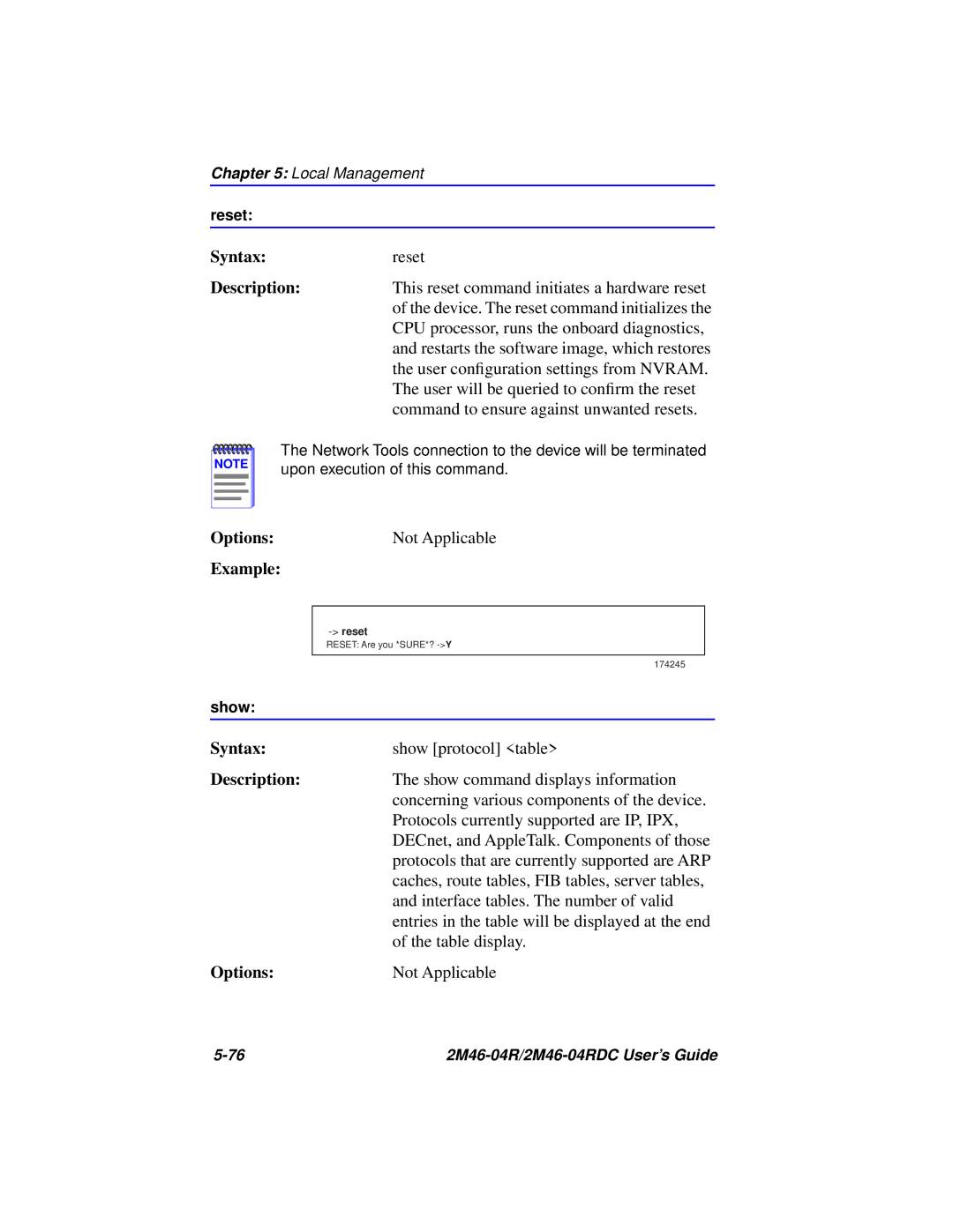 Cabletron Systems pmn manual Options Not Applicable Example 