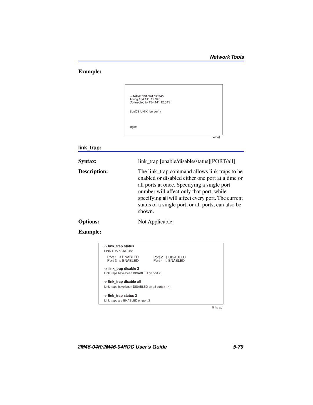 Cabletron Systems pmn manual Linktrap enable/disable/statusPORT/all 