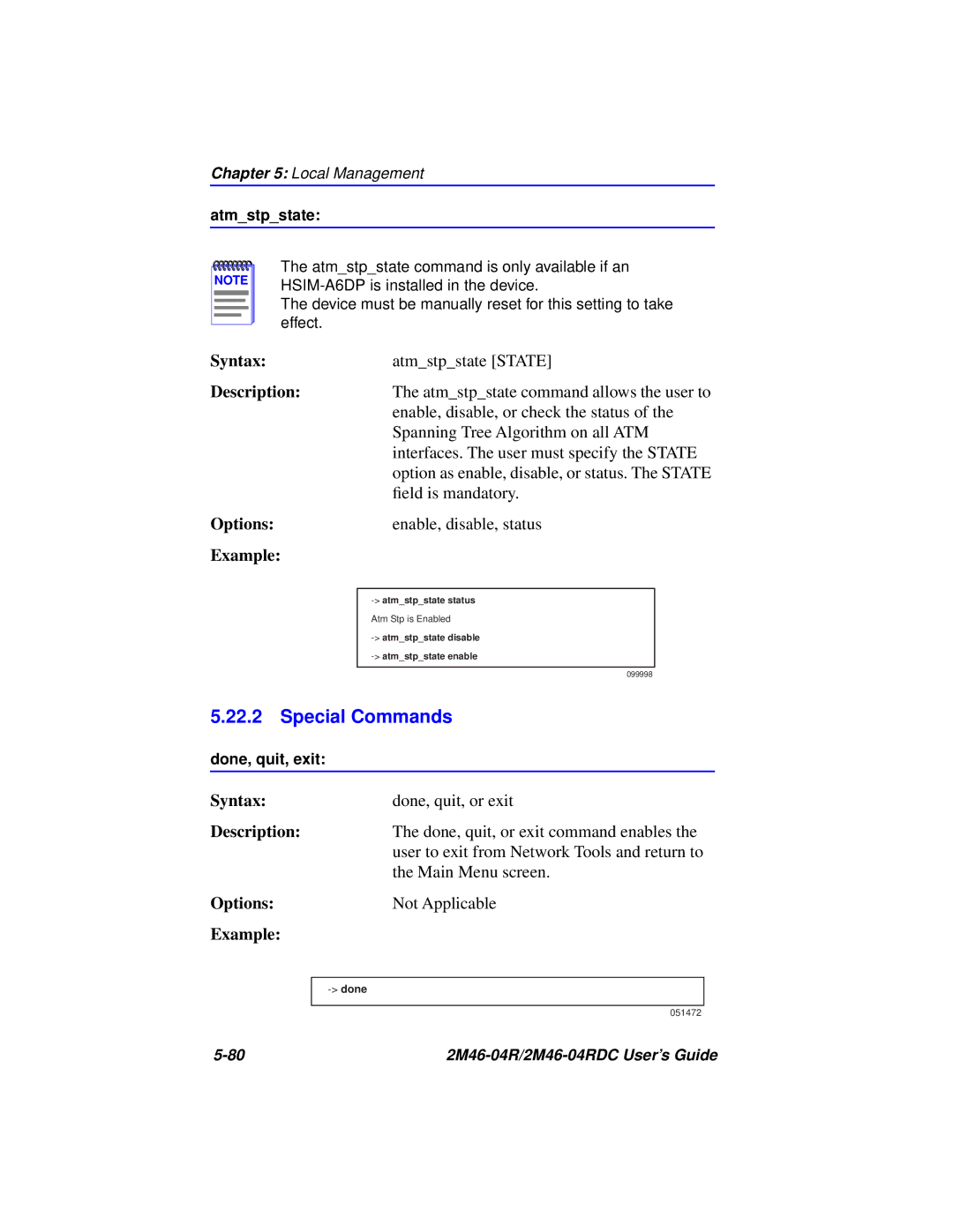 Cabletron Systems pmn manual Special Commands, Atmstpstate 