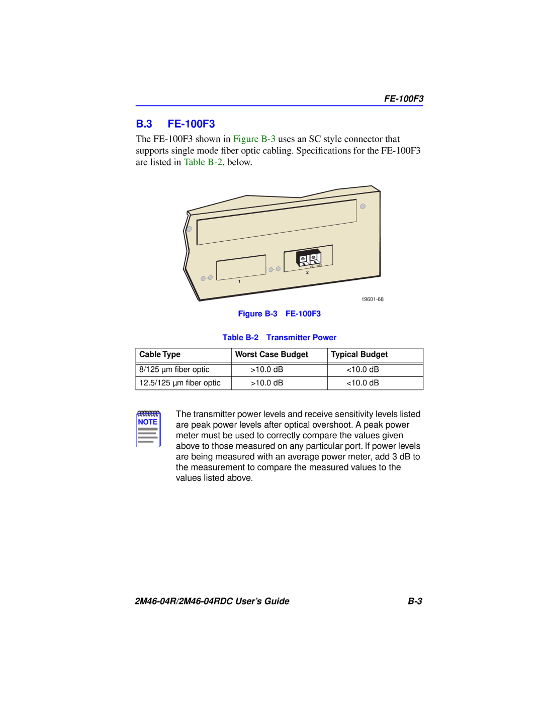 Cabletron Systems pmn manual FE-100F3 