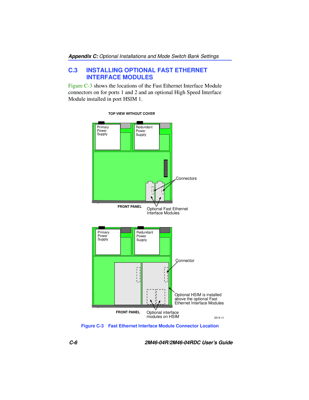 Cabletron Systems pmn manual Installing Optional Fast Ethernet Interface Modules 