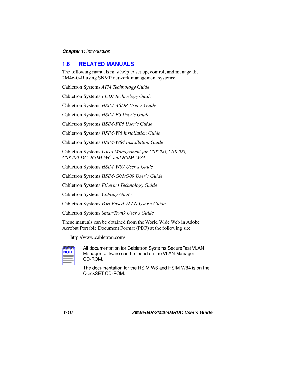 Cabletron Systems pmn manual Related Manuals 