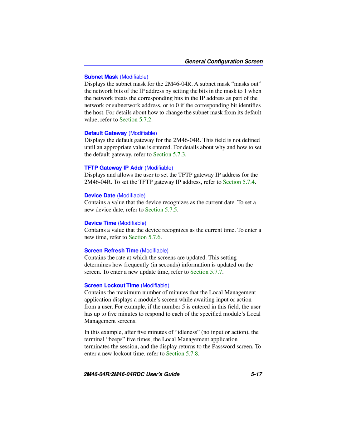 Cabletron Systems pmn manual General Conﬁguration Screen 