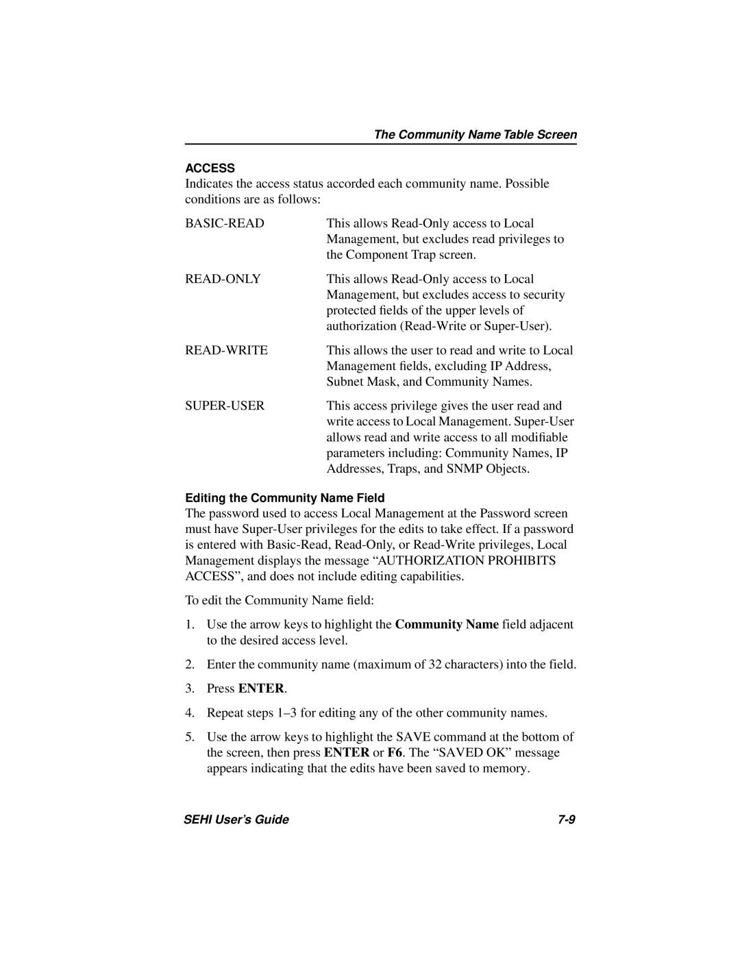 Cabletron Systems SEHI-22FL manual Basic-Read 