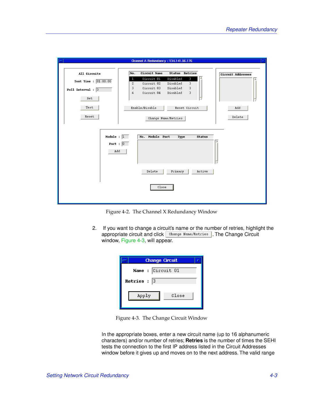 Cabletron Systems SEHI-22/24, SEHI-32/34 manual Channel X Redundancy Window 