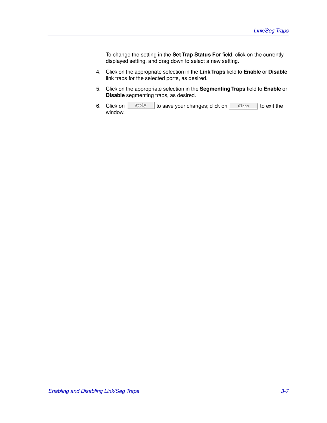 Cabletron Systems SEHI100TX-22 manual Link/Seg Traps 