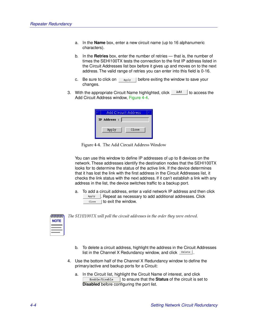 Cabletron Systems SEHI100TX-22 manual Repeater Redundancy 