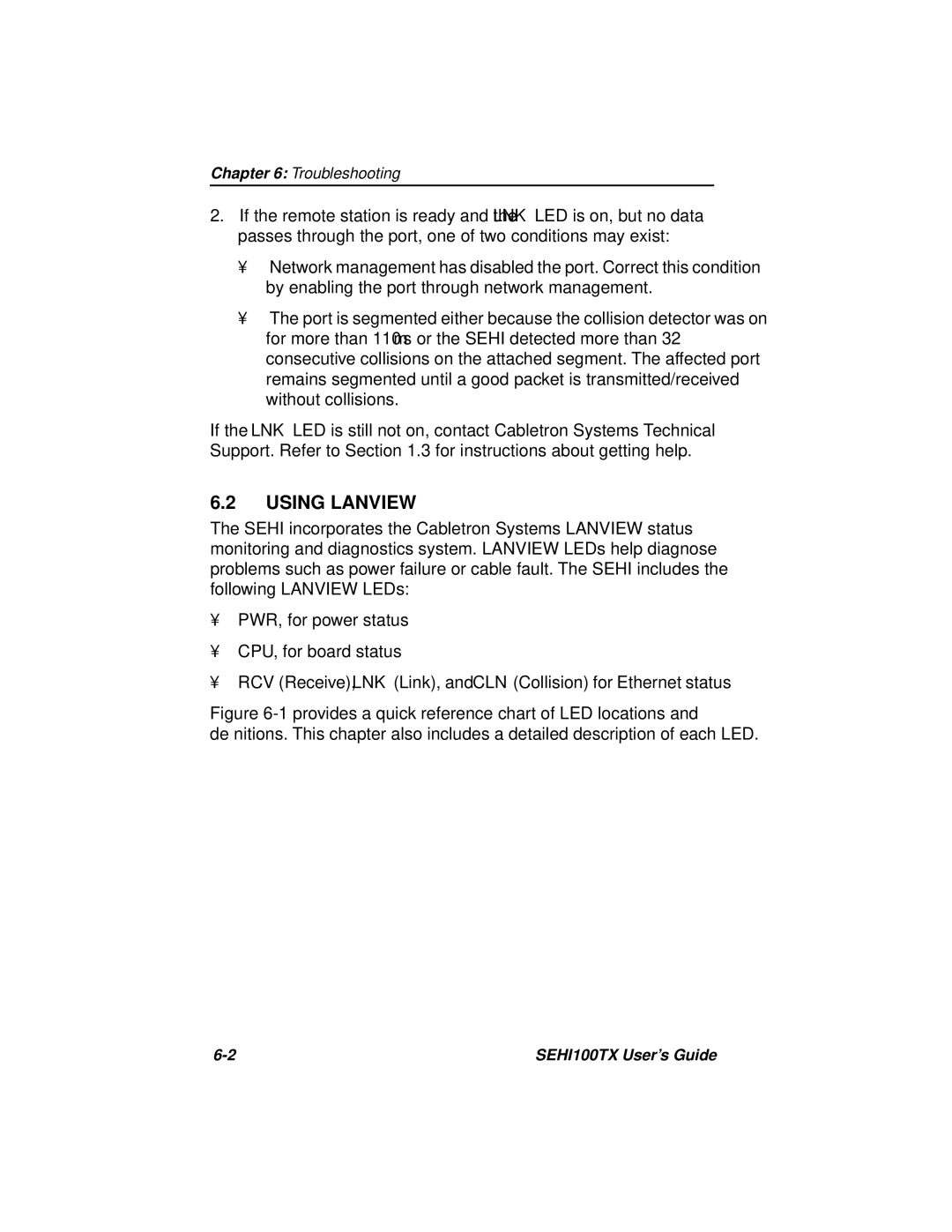 Cabletron Systems SEHI100TX-22 manual Using Lanview 