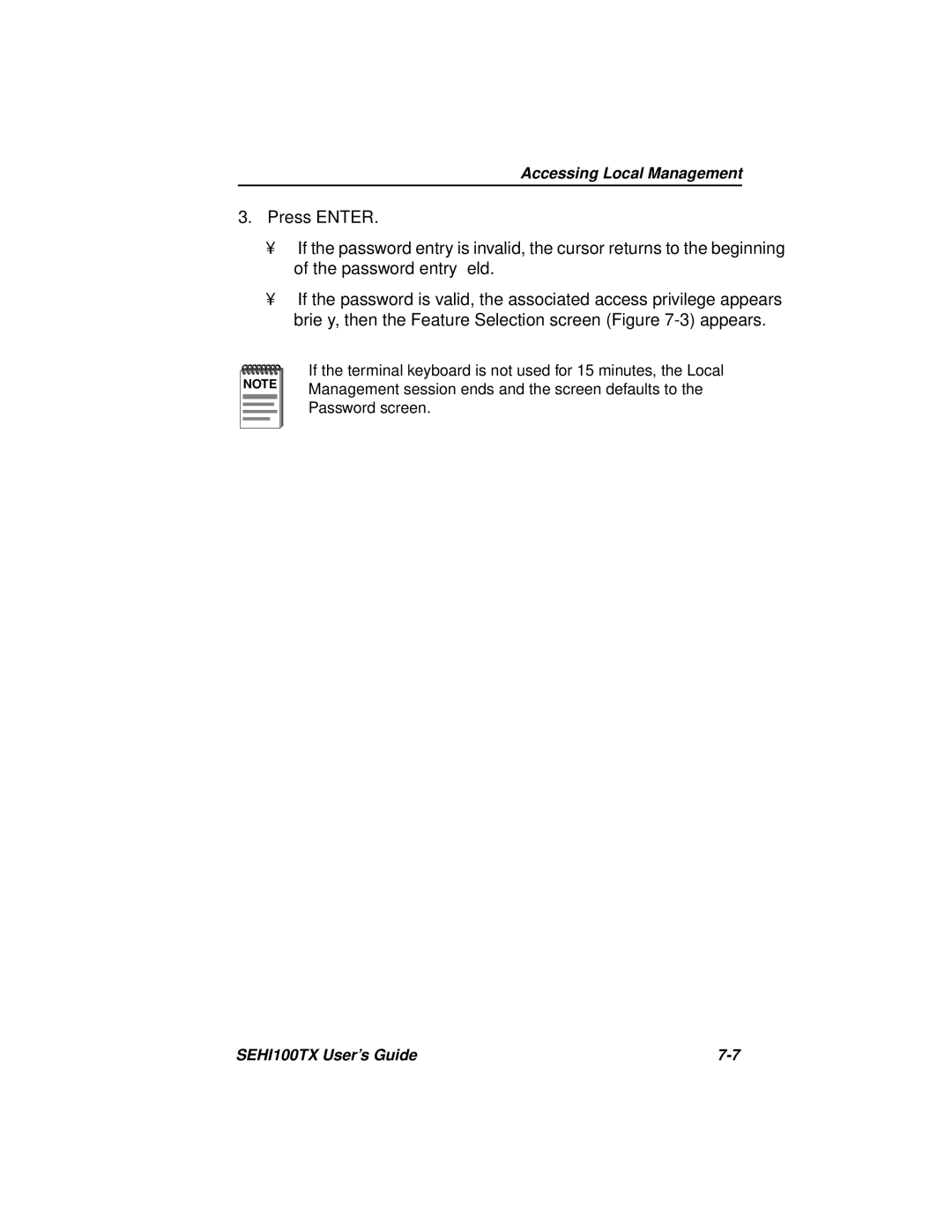 Cabletron Systems SEHI100TX-22 manual Accessing Local Management 