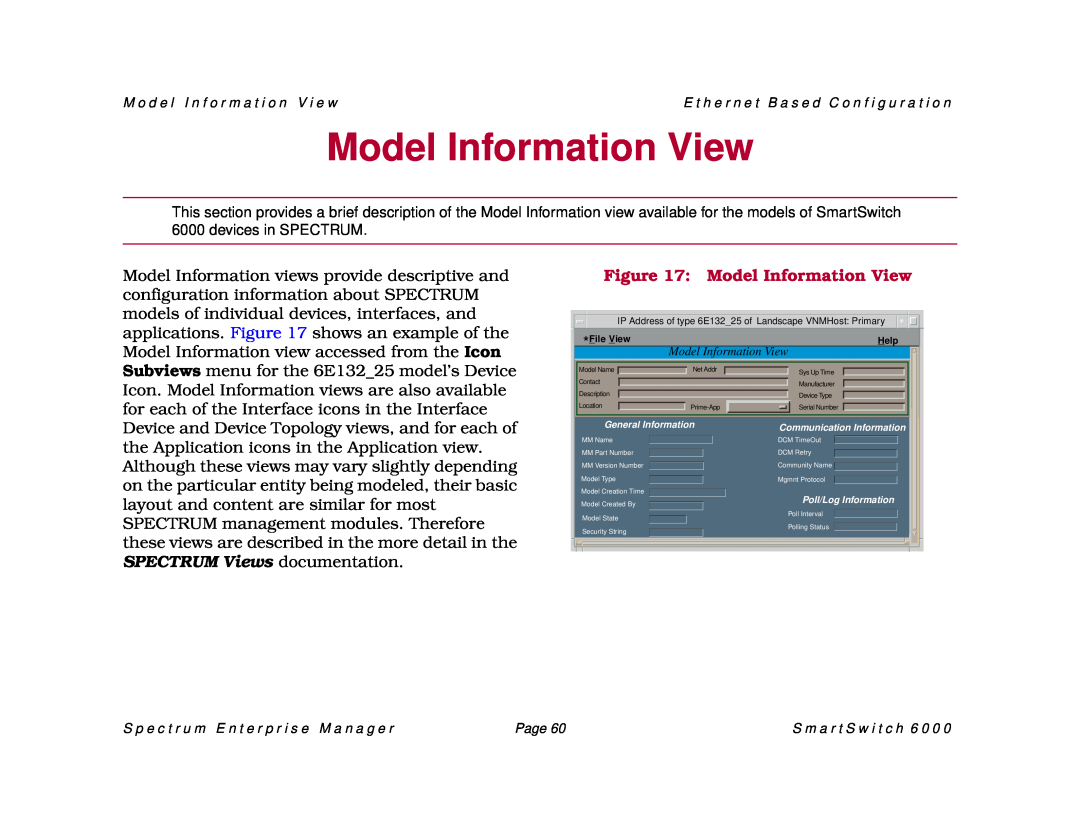 Cabletron Systems 1082, SM-CSI1076, 1088 manual Model Information View 