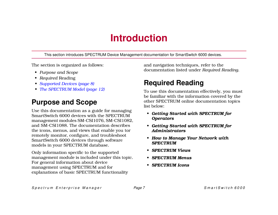 Cabletron Systems SM-CSI1076, 1088, 1082 manual Introduction, Purpose and Scope, Required Reading 