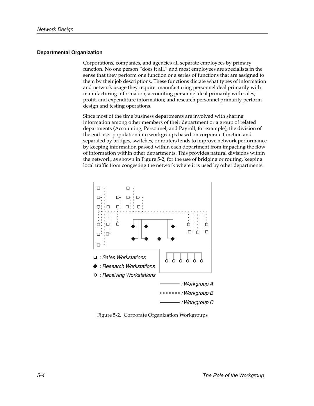 Cabletron Systems switches, bridges manual Departmental Organization, Corporate Organization Workgroups 