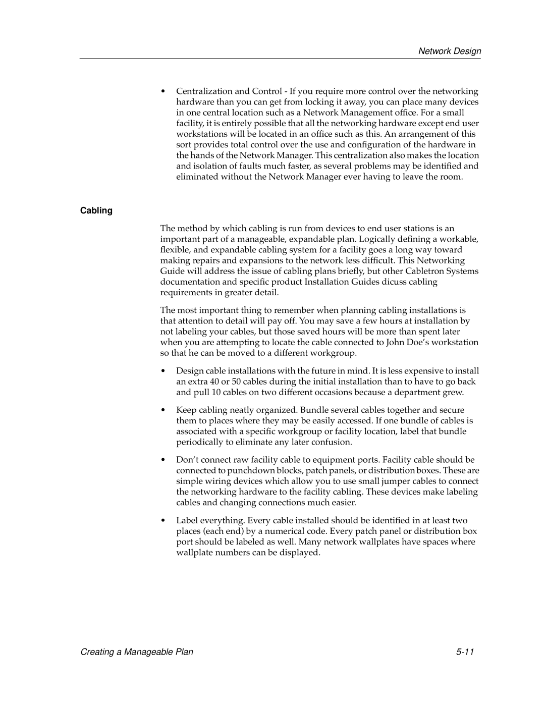 Cabletron Systems bridges, switches manual Cabling 