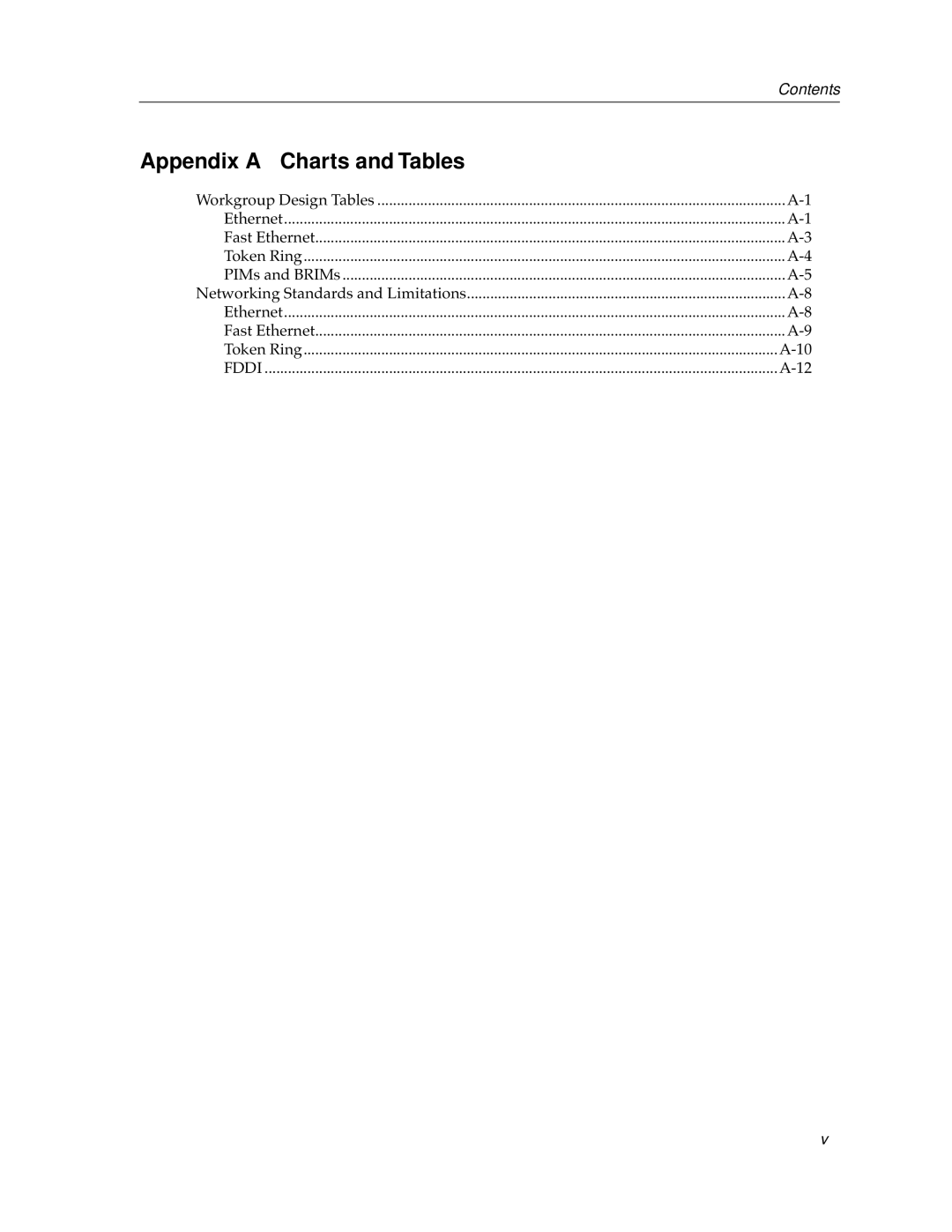 Cabletron Systems bridges, switches manual Appendix a Charts and Tables 