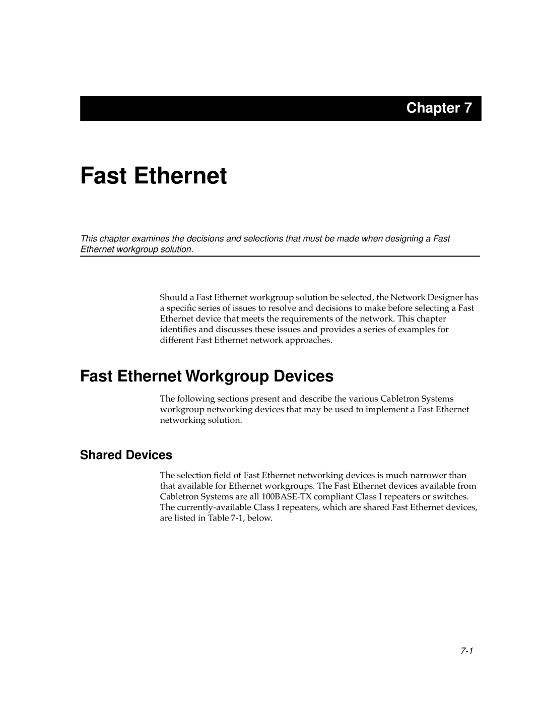 Cabletron Systems bridges, switches manual Fast Ethernet Workgroup Devices 