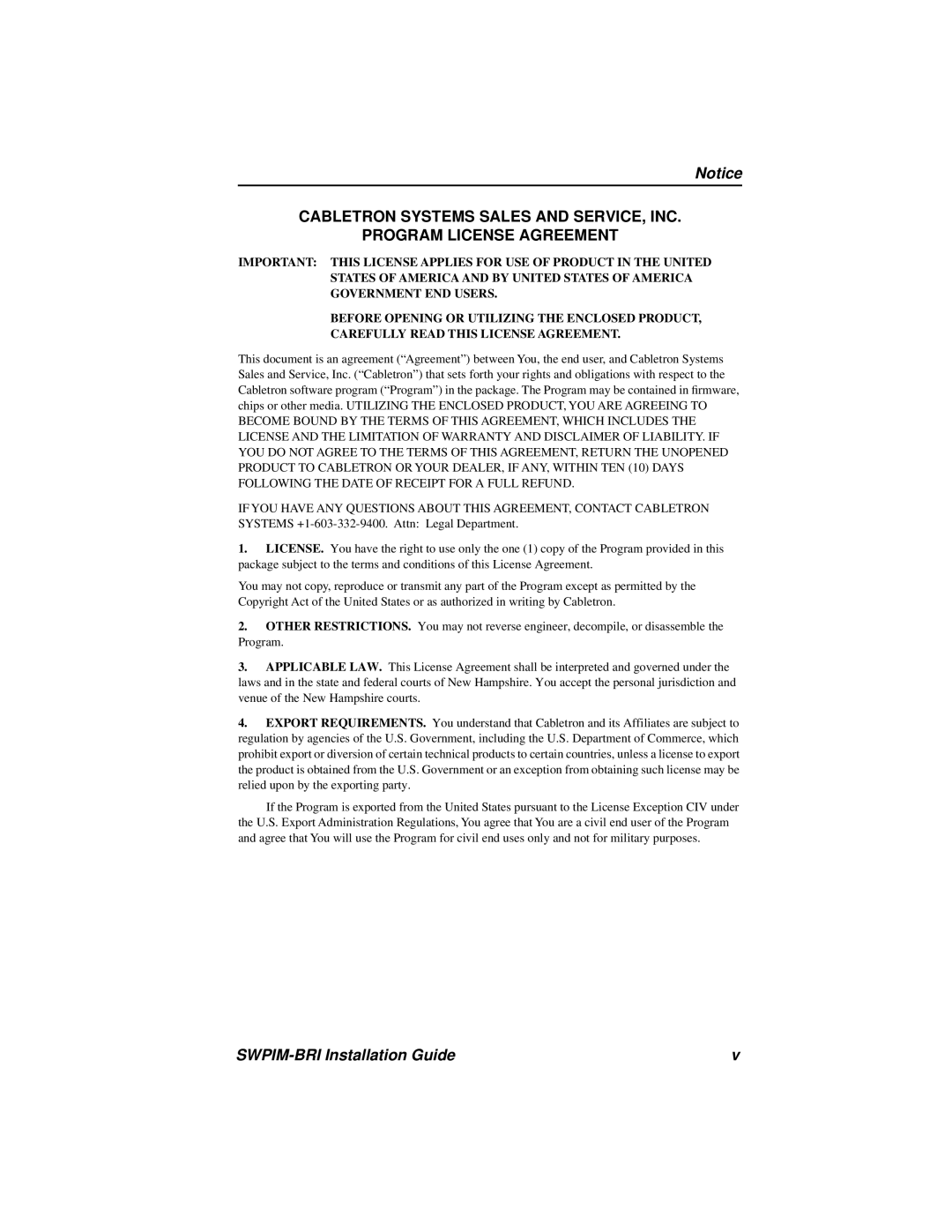 Cabletron Systems manual SWPIM-BRI Installation Guide 