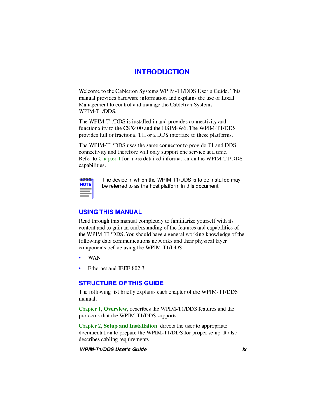 Cabletron Systems T1 manual Introduction, Using this Manual, Structure of this Guide 