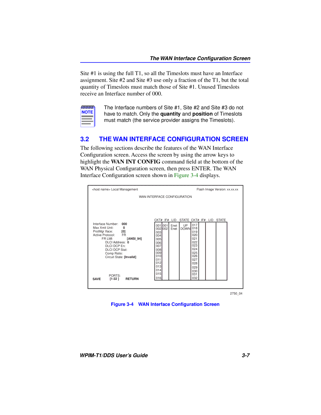 Cabletron Systems T1 manual WAN Interface Configuration Screen, ANSI94 