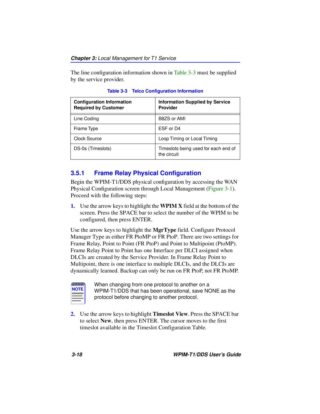 Cabletron Systems T1 manual Frame Relay Physical Conﬁguration 