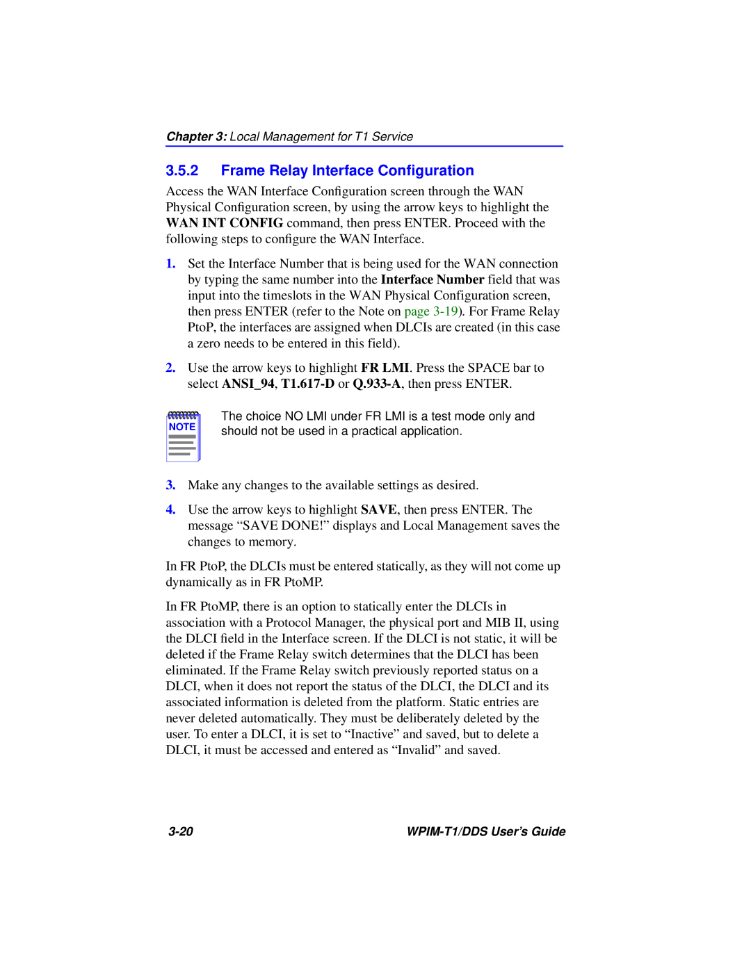 Cabletron Systems T1 manual Frame Relay Interface Conﬁguration 