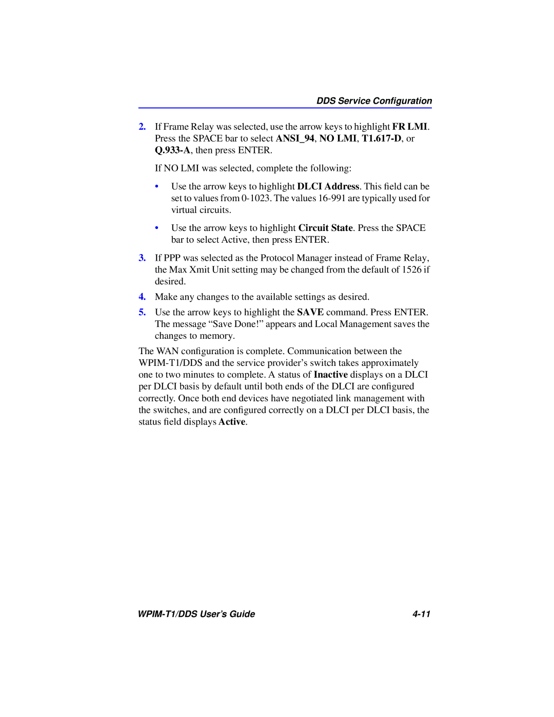 Cabletron Systems T1 manual DDS Service Conﬁguration 