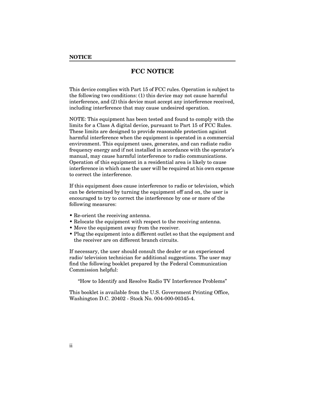 Cabletron Systems THN-MIM manual FCC Notice 