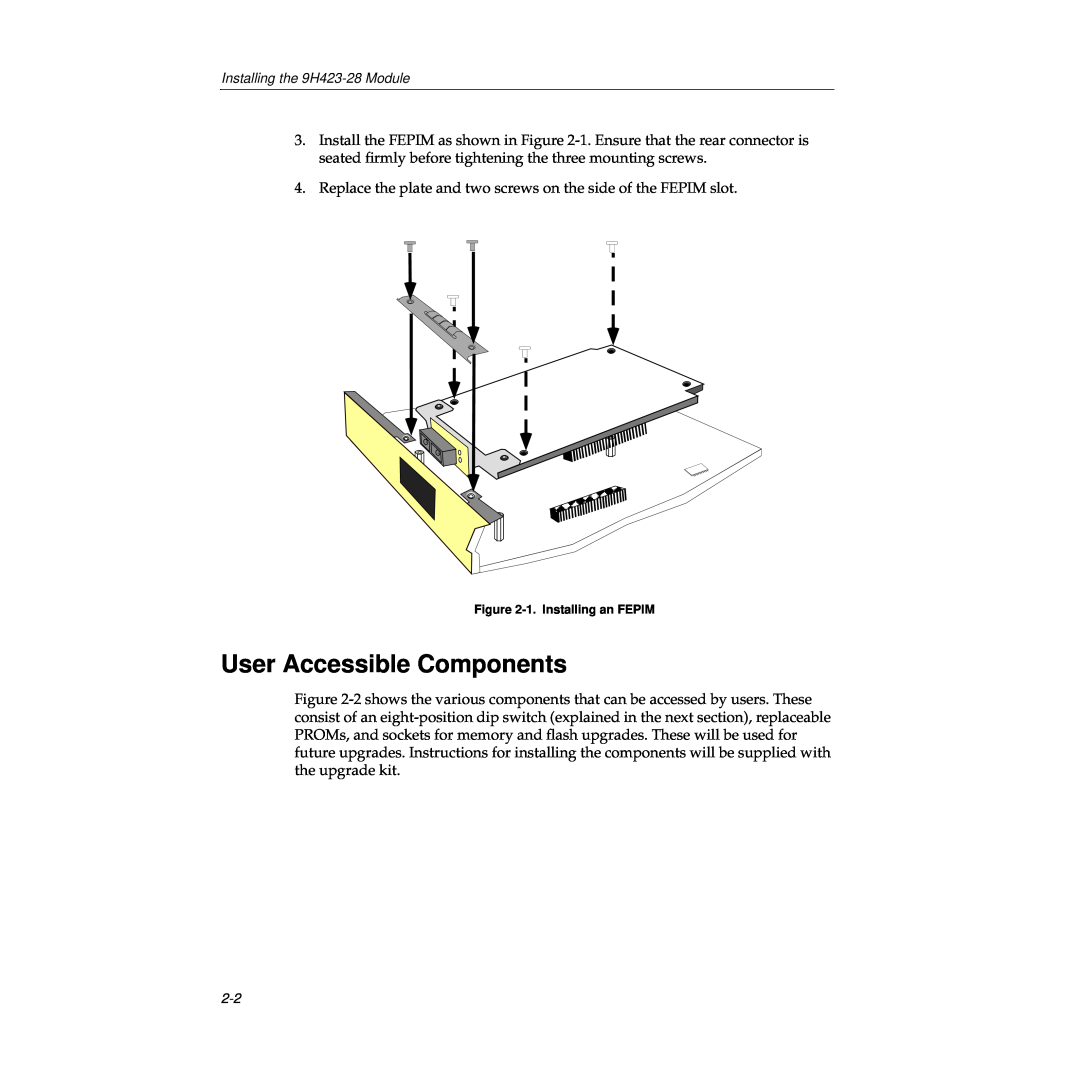Cabletron Systems TRFMIM-28 manual User Accessible Components 