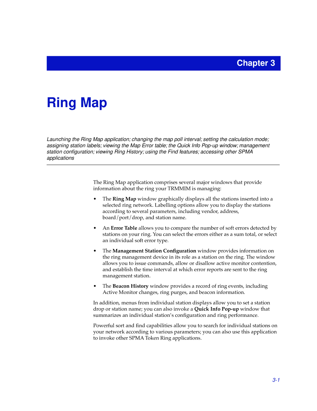 Cabletron Systems TRMMIM manual Ring Map 