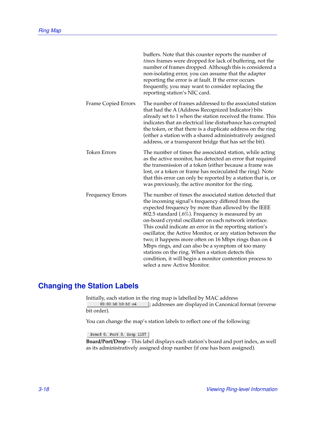 Cabletron Systems TRMMIM manual Changing the Station Labels 