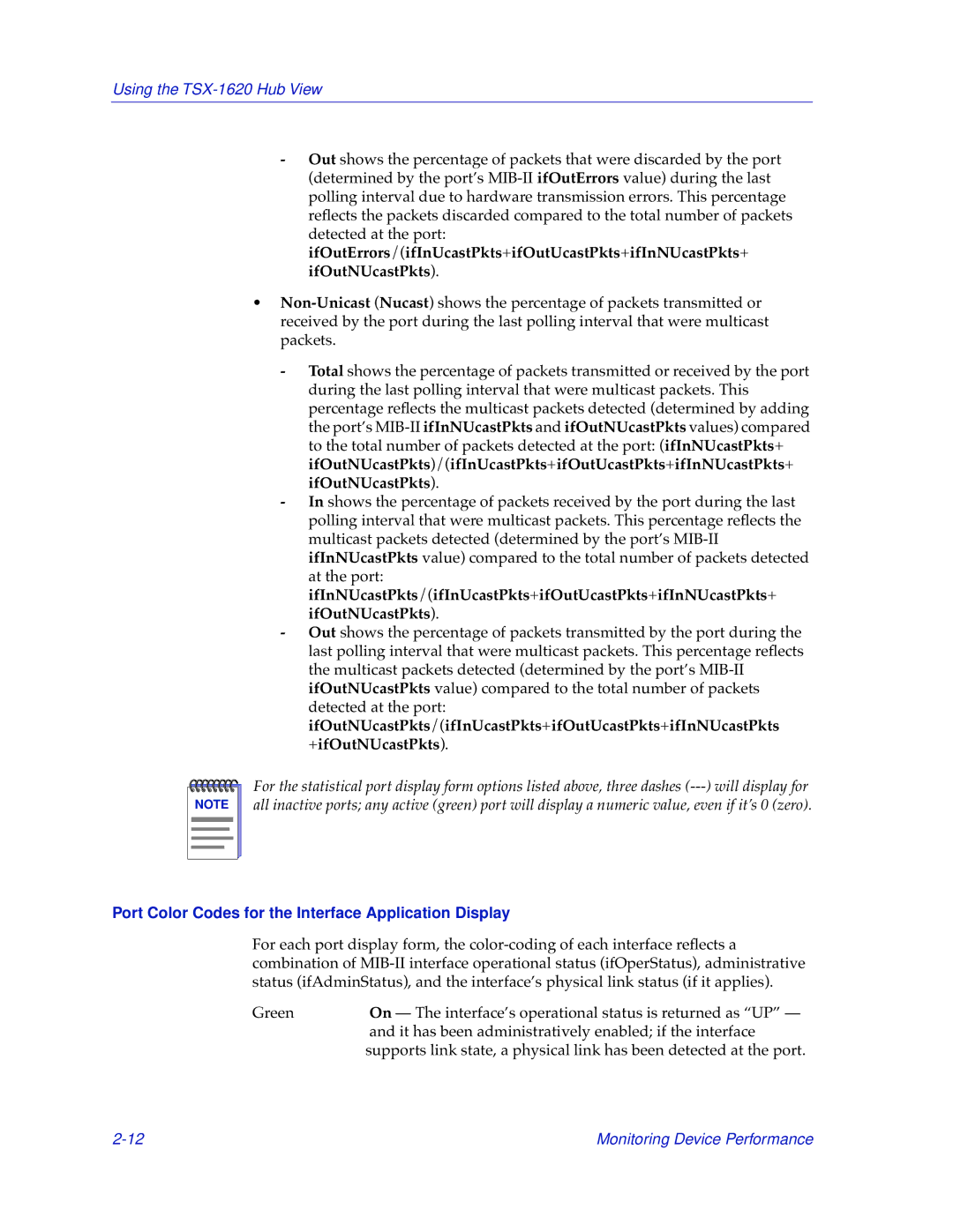 Cabletron Systems TSX-1620 manual Port Color Codes for the Interface Application Display 